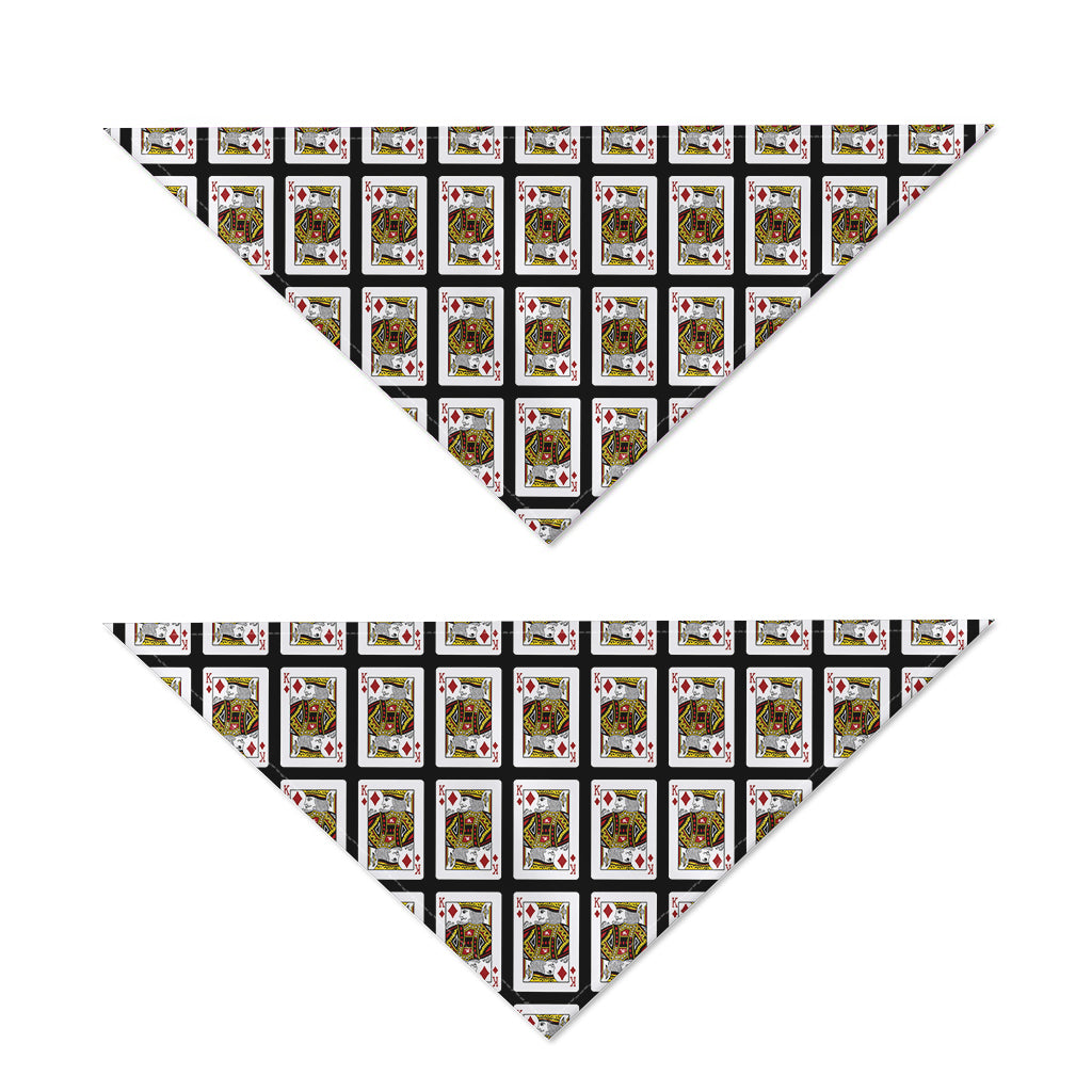King Of Diamonds Pattern Print Dog Bandana