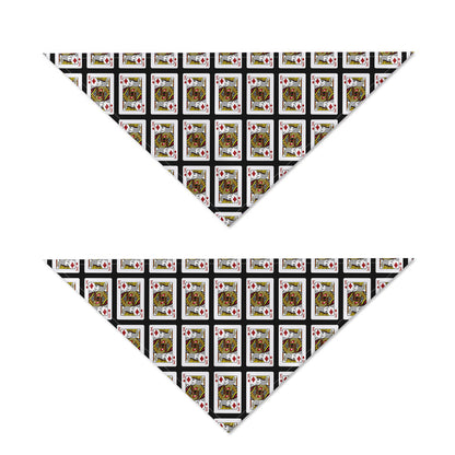 King Of Diamonds Pattern Print Dog Bandana