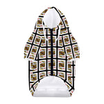 King Of Diamonds Pattern Print Dog Zip Up Hoodie