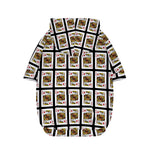 King Of Diamonds Pattern Print Dog Zip Up Hoodie