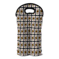 King Of Diamonds Pattern Print Double Neoprene Wine Tote