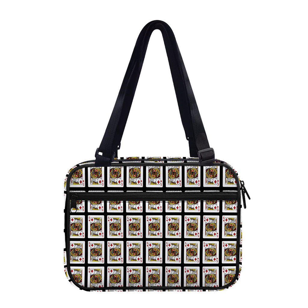 King Of Diamonds Pattern Print Double Strap Bible Bag