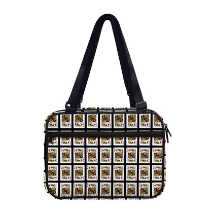 King Of Diamonds Pattern Print Double Strap Bible Bag