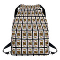 King Of Diamonds Pattern Print Drawstring Backpack