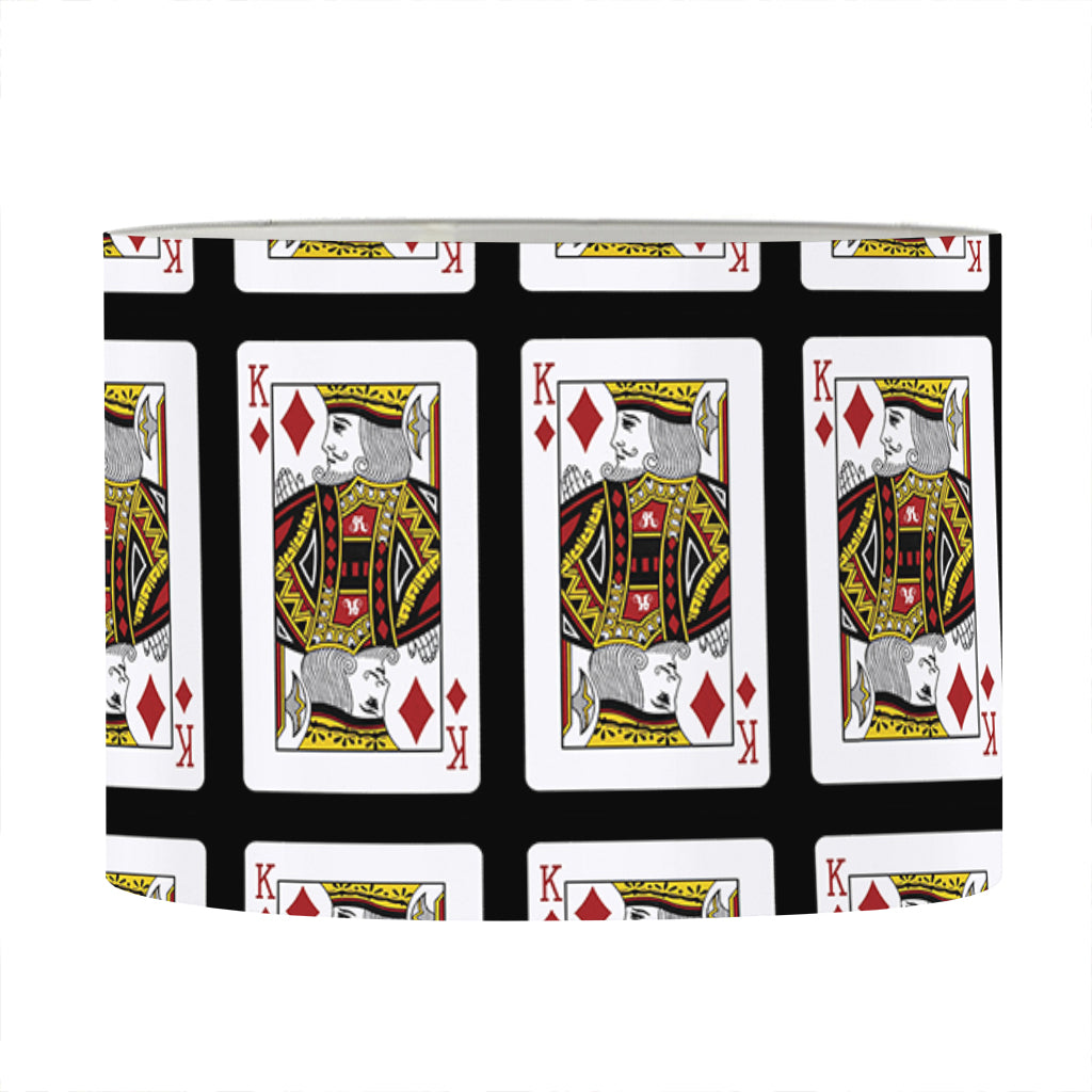 King Of Diamonds Pattern Print Drum Lamp Shade