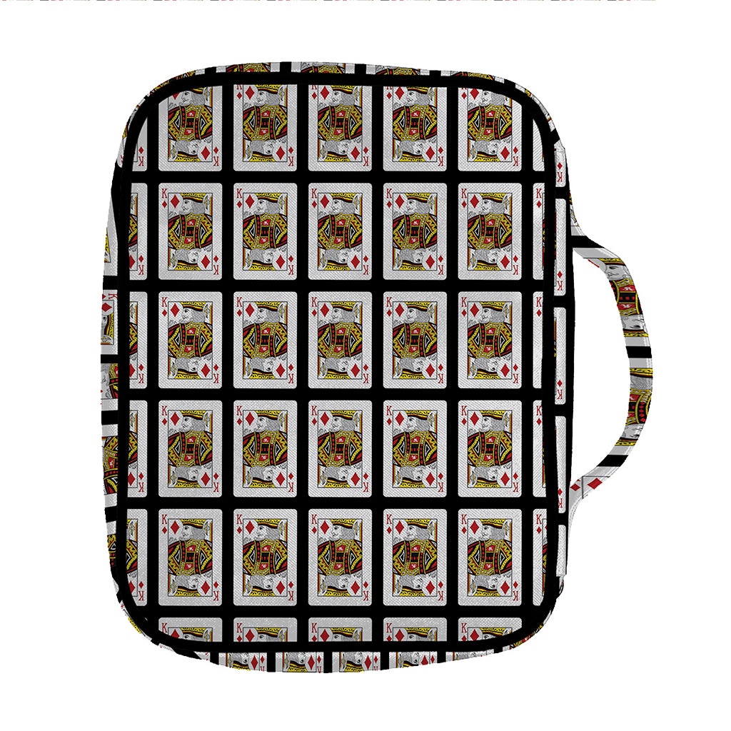 King Of Diamonds Pattern Print Front Pocket Bible Bag