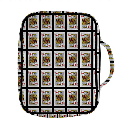 King Of Diamonds Pattern Print Front Pocket Bible Bag