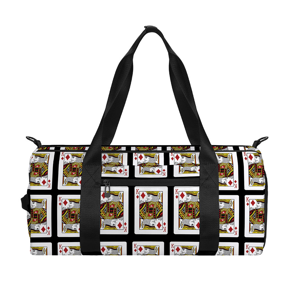 King Of Diamonds Pattern Print Gym Bag