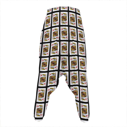 King Of Diamonds Pattern Print Hammer Pants