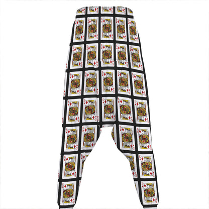 King Of Diamonds Pattern Print Hammer Pants