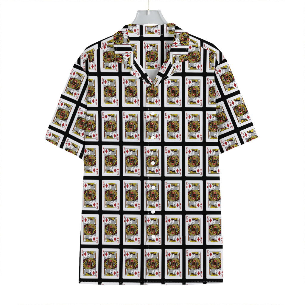 King Of Diamonds Pattern Print Hawaiian Shirt