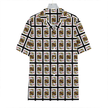 King Of Diamonds Pattern Print Hawaiian Shirt