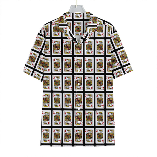 King Of Diamonds Pattern Print Hawaiian Shirt