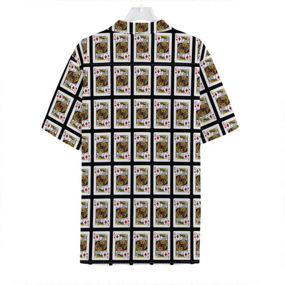 King Of Diamonds Pattern Print Hawaiian Shirt