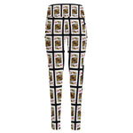 King Of Diamonds Pattern Print High-Waisted Pocket Leggings