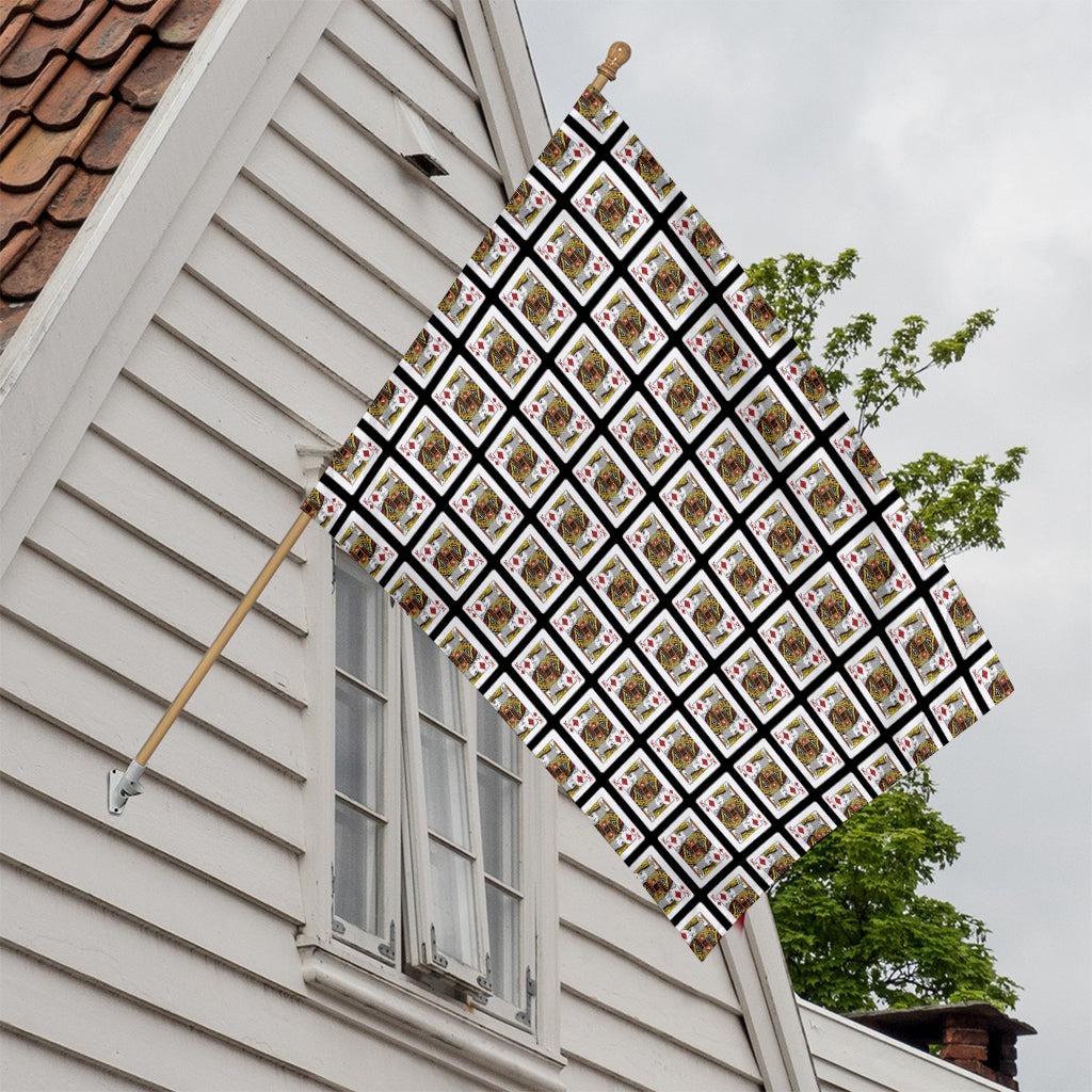 King Of Diamonds Pattern Print House Flag