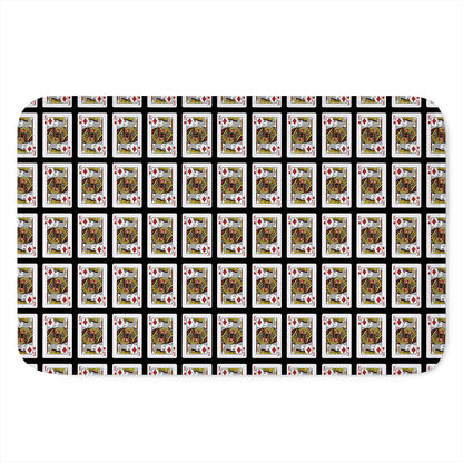 King Of Diamonds Pattern Print Indoor Door Mat
