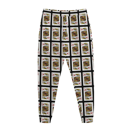 King Of Diamonds Pattern Print Jogger Pants