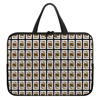 King Of Diamonds Pattern Print Laptop Sleeve With Handle