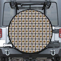 King Of Diamonds Pattern Print Leather Spare Tire Cover