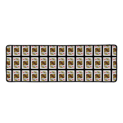King Of Diamonds Pattern Print Long Kitchen Mat
