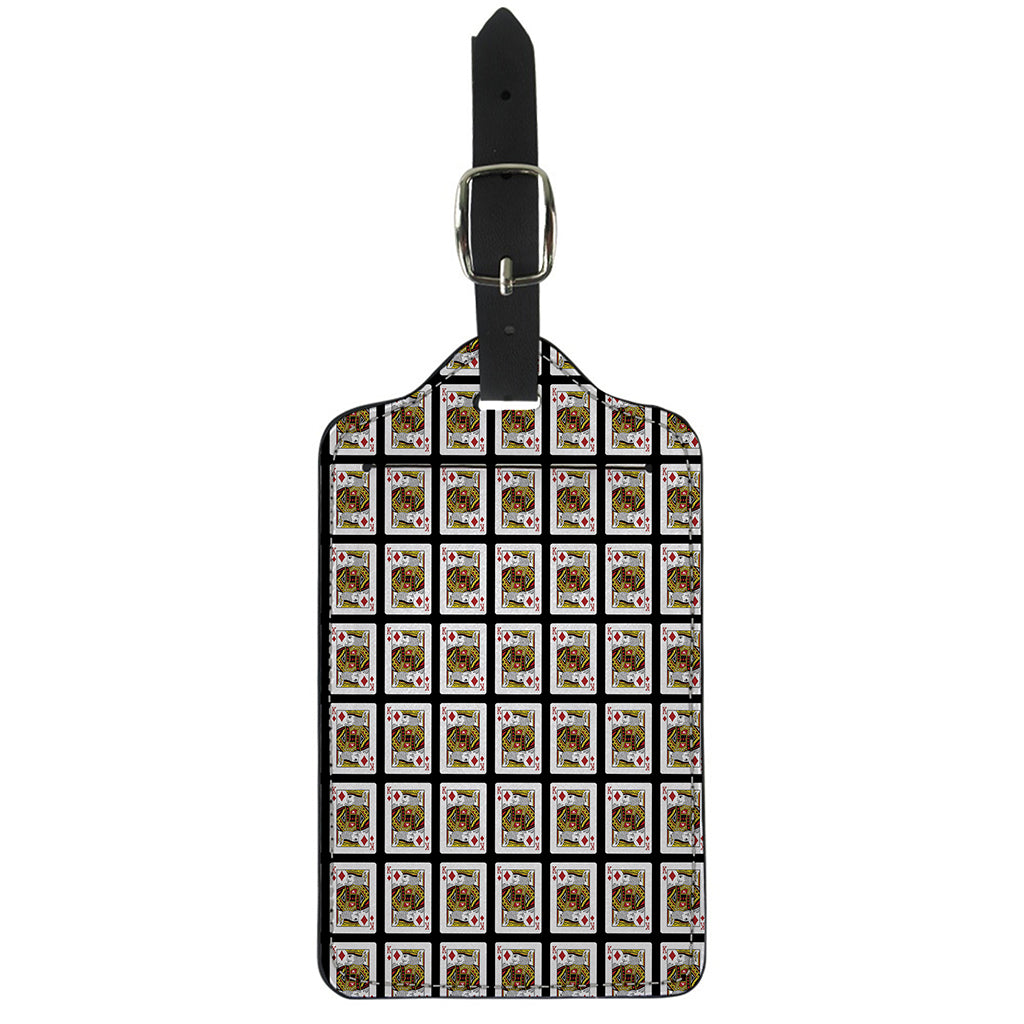 King Of Diamonds Pattern Print Luggage Tag