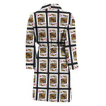 King Of Diamonds Pattern Print Men's Bathrobe