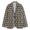 King Of Diamonds Pattern Print Men's Blazer