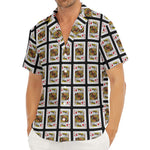 King Of Diamonds Pattern Print Men's Deep V-Neck Shirt