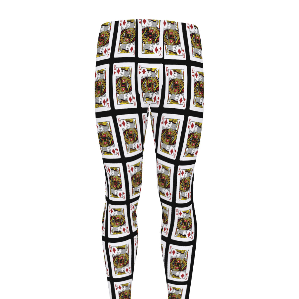 King Of Diamonds Pattern Print Men's leggings