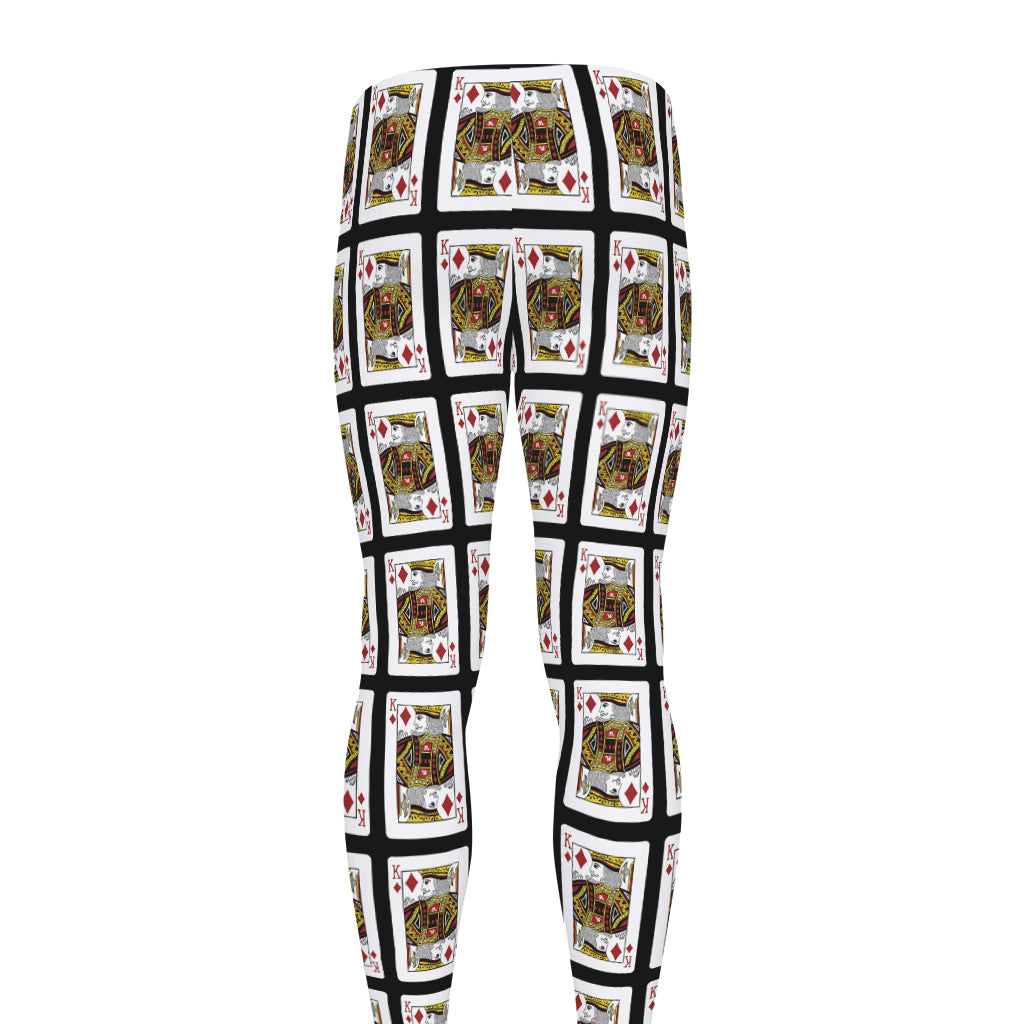 King Of Diamonds Pattern Print Men's leggings