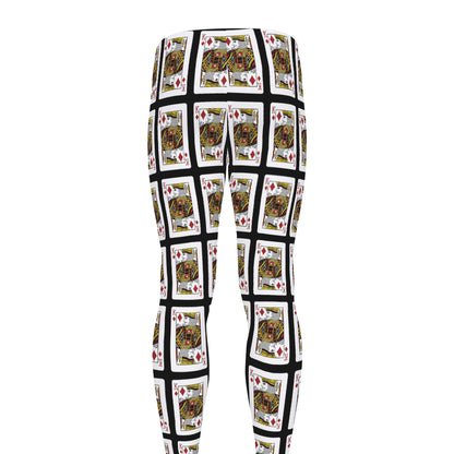 King Of Diamonds Pattern Print Men's leggings
