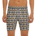 King Of Diamonds Pattern Print Men's Long Boxer Briefs