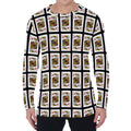 King Of Diamonds Pattern Print Men's Long Sleeve T-Shirt