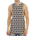 King Of Diamonds Pattern Print Men's Muscle Tank Top