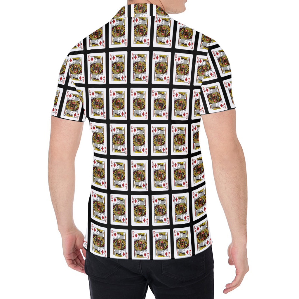 King Of Diamonds Pattern Print Men's Shirt