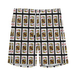 King Of Diamonds Pattern Print Men's Sports Shorts