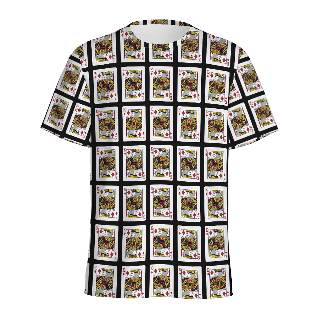 King Of Diamonds Pattern Print Men's Sports T-Shirt