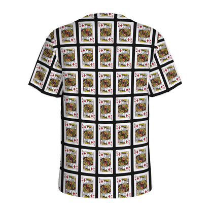 King Of Diamonds Pattern Print Men's Sports T-Shirt