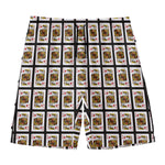 King Of Diamonds Pattern Print Men's Swim Trunks