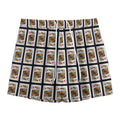 King Of Diamonds Pattern Print Mesh Shorts