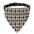 King Of Diamonds Pattern Print Over The Collar Dog Bandana