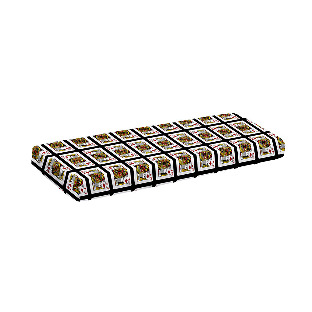 King Of Diamonds Pattern Print Piano Keyboard Cover