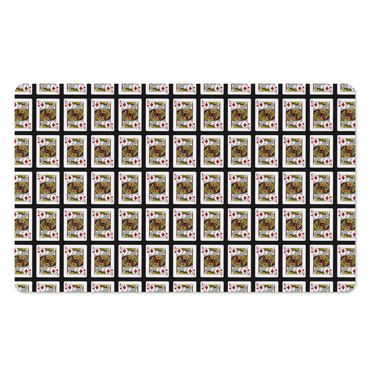 King Of Diamonds Pattern Print Polyester Doormat