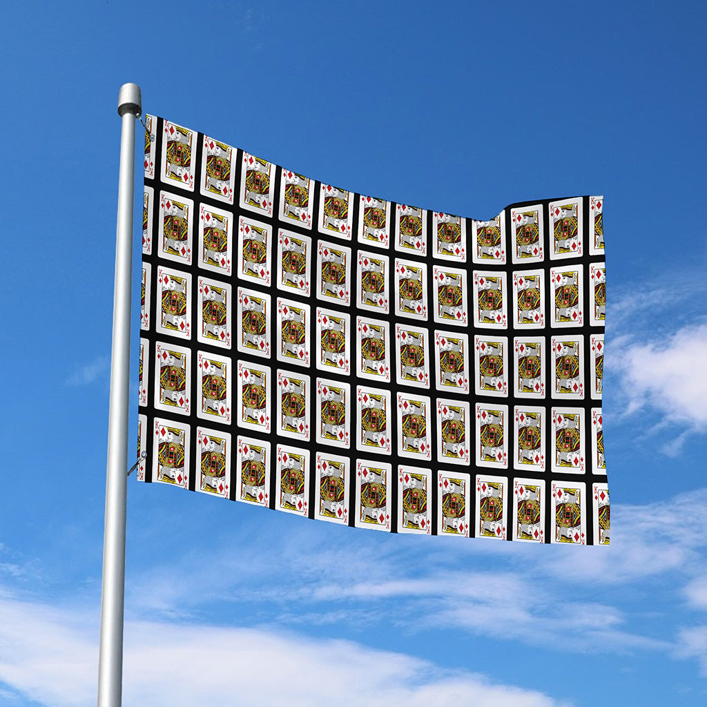 King Of Diamonds Pattern Print Polyester Flag
