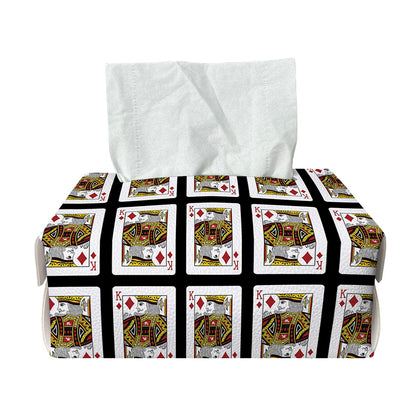 King Of Diamonds Pattern Print Rectangle Tissue Box Cover