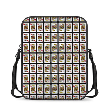 King Of Diamonds Pattern Print Rectangular Crossbody Bag