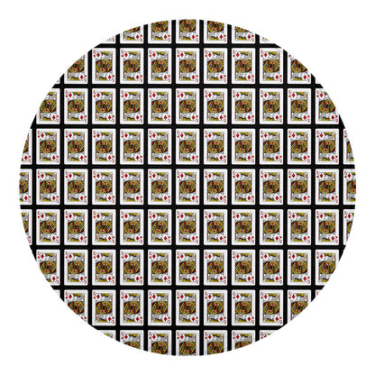 King Of Diamonds Pattern Print Round Blanket