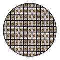 King Of Diamonds Pattern Print Round Floor Mat