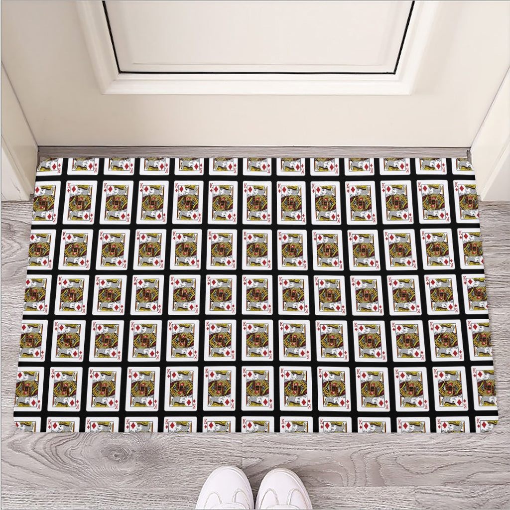 King Of Diamonds Pattern Print Rubber Doormat